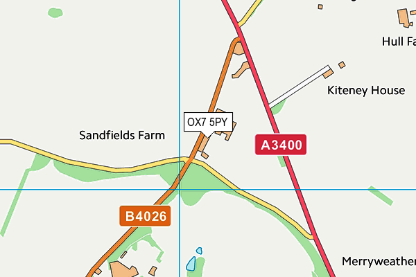 OX7 5PY map - OS VectorMap District (Ordnance Survey) OX7 5PY map - OS VectorMap District (Ordnance Survey)