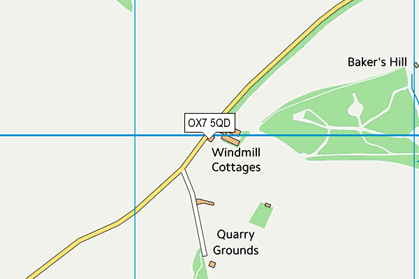 OX7 5QD map - OS VectorMap District (Ordnance Survey) OX7 5QD map - OS VectorMap District (Ordnance Survey)