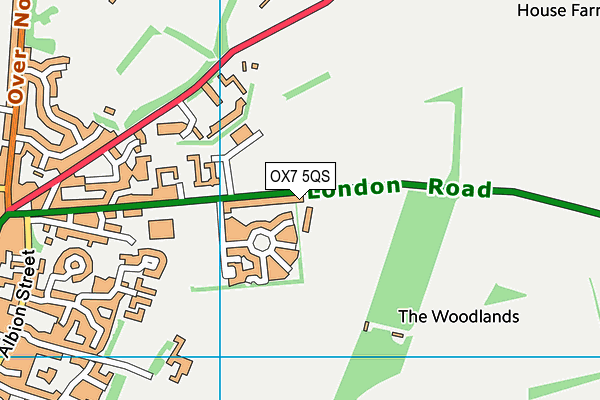 OX7 5QS map - OS VectorMap District (Ordnance Survey) OX7 5QS map - OS VectorMap District (Ordnance Survey)