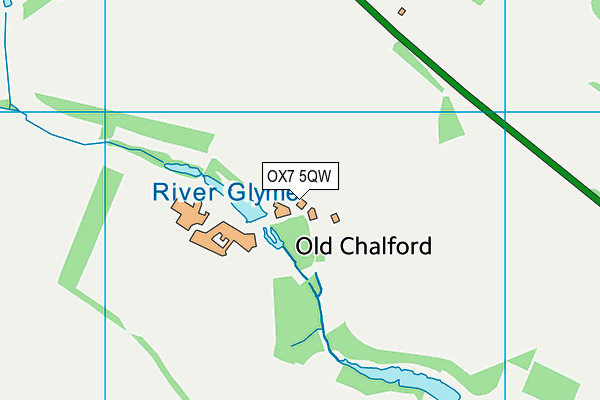 OX7 5QW map - OS VectorMap District (Ordnance Survey) OX7 5QW map - OS VectorMap District (Ordnance Survey)
