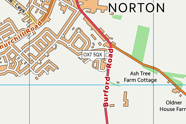 OX7 5QX map - OS VectorMap District (Ordnance Survey) OX7 5QX map - OS VectorMap District (Ordnance Survey)