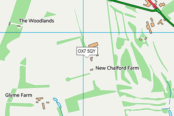 OX7 5QY map - OS VectorMap District (Ordnance Survey) OX7 5QY map - OS VectorMap District (Ordnance Survey)