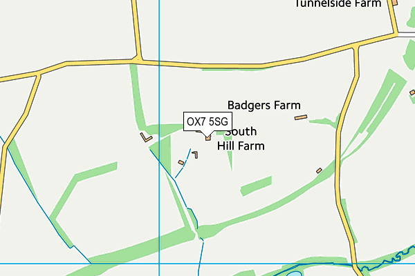 OX7 5SG map - OS VectorMap District (Ordnance Survey) OX7 5SG map - OS VectorMap District (Ordnance Survey)