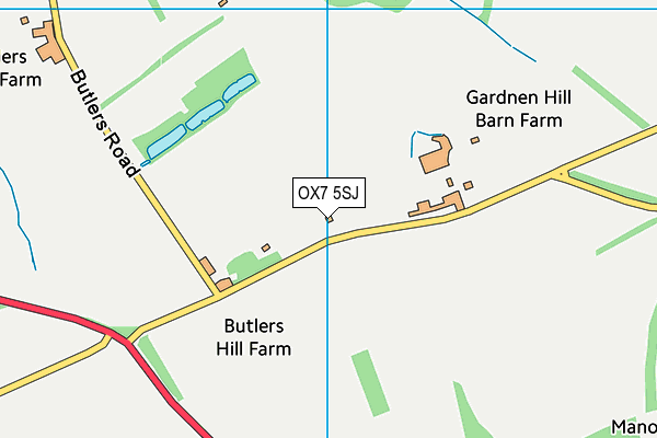 OX7 5SJ map - OS VectorMap District (Ordnance Survey) OX7 5SJ map - OS VectorMap District (Ordnance Survey)