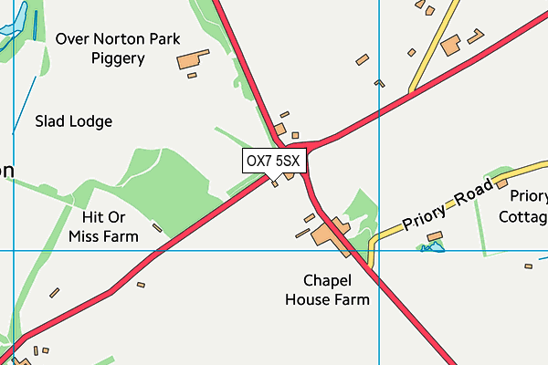 OX7 5SX map - OS VectorMap District (Ordnance Survey) OX7 5SX map - OS VectorMap District (Ordnance Survey)