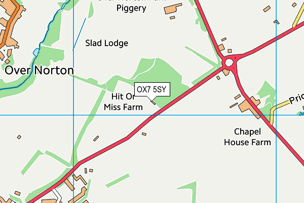 OX7 5SY map - OS VectorMap District (Ordnance Survey) OX7 5SY map - OS VectorMap District (Ordnance Survey)