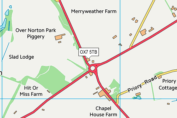 OX7 5TB map - OS VectorMap District (Ordnance Survey) OX7 5TB map - OS VectorMap District (Ordnance Survey)