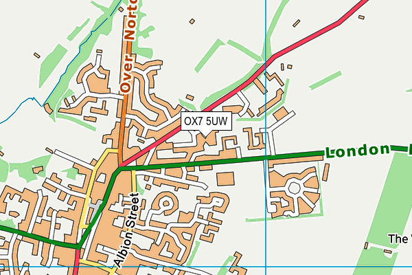 OX7 5UW map - OS VectorMap District (Ordnance Survey) OX7 5UW map - OS VectorMap District (Ordnance Survey)