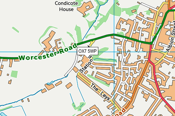 OX7 5WP map - OS VectorMap District (Ordnance Survey) OX7 5WP map - OS VectorMap District (Ordnance Survey)