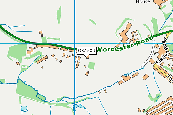 OX7 5XU map - OS VectorMap District (Ordnance Survey) OX7 5XU map - OS VectorMap District (Ordnance Survey)