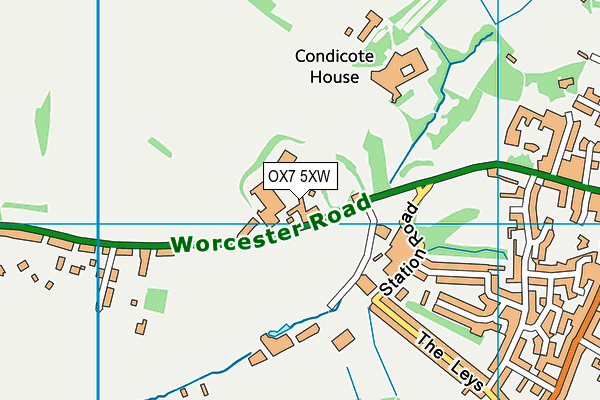 OX7 5XW map - OS VectorMap District (Ordnance Survey) OX7 5XW map - OS VectorMap District (Ordnance Survey)