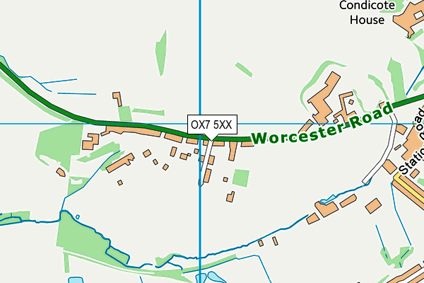 OX7 5XX map - OS VectorMap District (Ordnance Survey) OX7 5XX map - OS VectorMap District (Ordnance Survey)