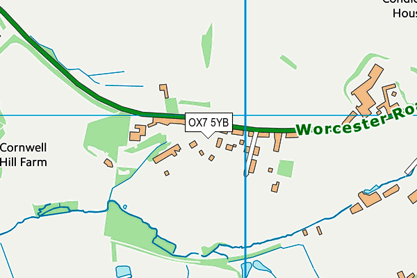OX7 5YB map - OS VectorMap District (Ordnance Survey) OX7 5YB map - OS VectorMap District (Ordnance Survey)