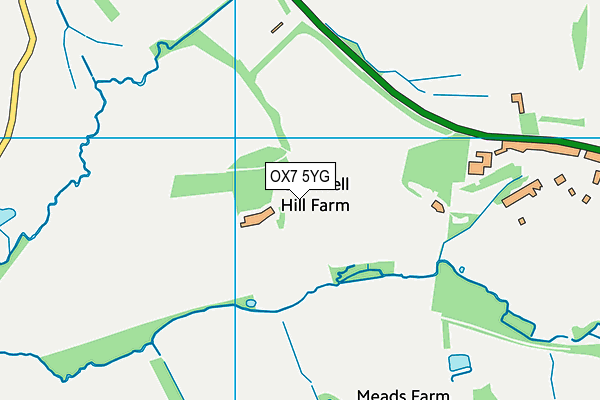 OX7 5YG map - OS VectorMap District (Ordnance Survey) OX7 5YG map - OS VectorMap District (Ordnance Survey)