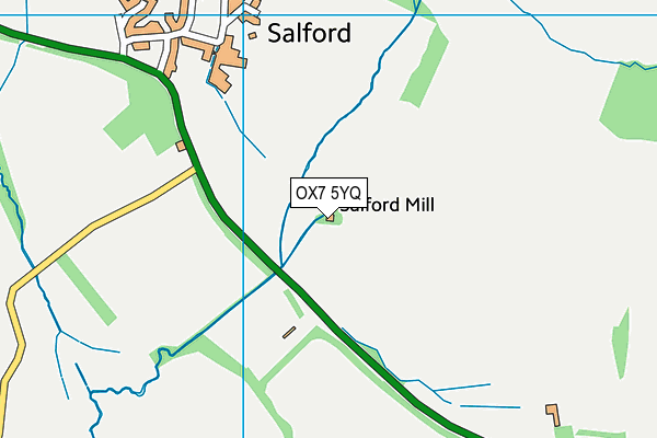 OX7 5YQ map - OS VectorMap District (Ordnance Survey) OX7 5YQ map - OS VectorMap District (Ordnance Survey)