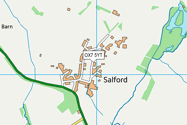 OX7 5YT map - OS VectorMap District (Ordnance Survey) OX7 5YT map - OS VectorMap District (Ordnance Survey)
