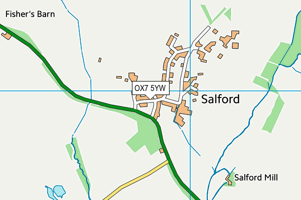 OX7 5YW map - OS VectorMap District (Ordnance Survey) OX7 5YW map - OS VectorMap District (Ordnance Survey)
