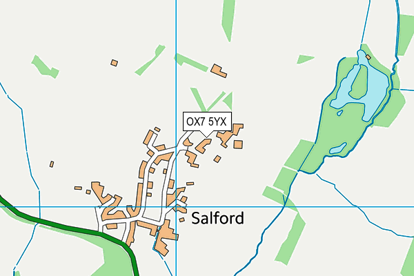 OX7 5YX map - OS VectorMap District (Ordnance Survey) OX7 5YX map - OS VectorMap District (Ordnance Survey)