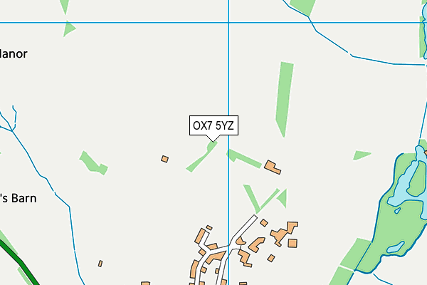 OX7 5YZ map - OS VectorMap District (Ordnance Survey) OX7 5YZ map - OS VectorMap District (Ordnance Survey)