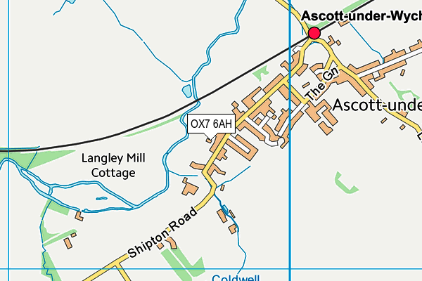 OX7 6AH map - OS VectorMap District (Ordnance Survey) OX7 6AH map - OS VectorMap District (Ordnance Survey)