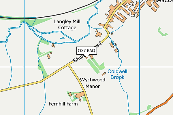 OX7 6AQ map - OS VectorMap District (Ordnance Survey) OX7 6AQ map - OS VectorMap District (Ordnance Survey)