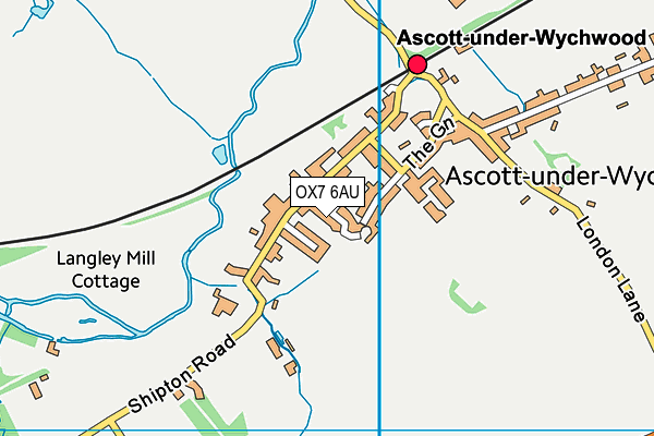 OX7 6AU map - OS VectorMap District (Ordnance Survey) OX7 6AU map - OS VectorMap District (Ordnance Survey)