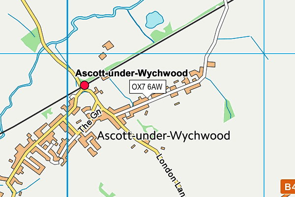 OX7 6AW map - OS VectorMap District (Ordnance Survey) OX7 6AW map - OS VectorMap District (Ordnance Survey)