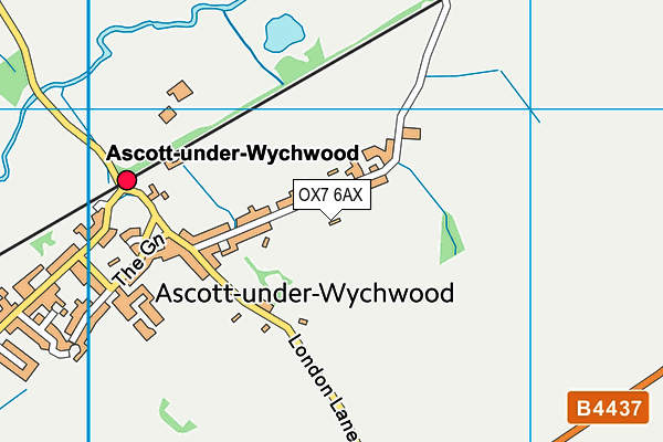 OX7 6AX map - OS VectorMap District (Ordnance Survey) OX7 6AX map - OS VectorMap District (Ordnance Survey)