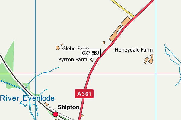 OX7 6BJ map - OS VectorMap District (Ordnance Survey) OX7 6BJ map - OS VectorMap District (Ordnance Survey)