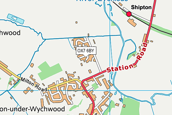 OX7 6BY map - OS VectorMap District (Ordnance Survey) OX7 6BY map - OS VectorMap District (Ordnance Survey)
