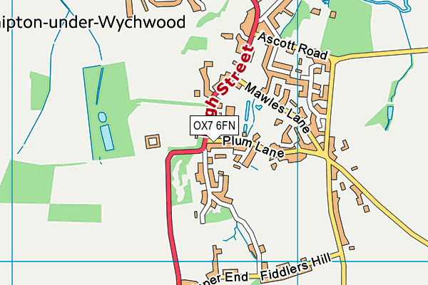 OX7 6FN map - OS VectorMap District (Ordnance Survey) OX7 6FN map - OS VectorMap District (Ordnance Survey)