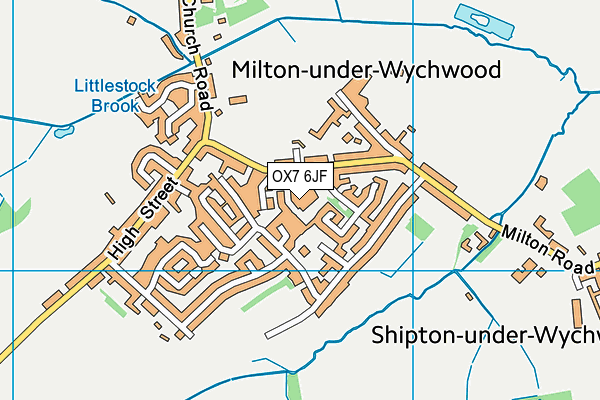 OX7 6JF map - OS VectorMap District (Ordnance Survey) OX7 6JF map - OS VectorMap District (Ordnance Survey)