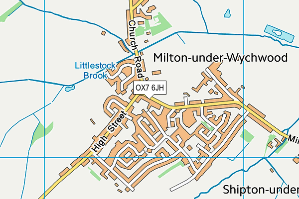 OX7 6JH map - OS VectorMap District (Ordnance Survey) OX7 6JH map - OS VectorMap District (Ordnance Survey)