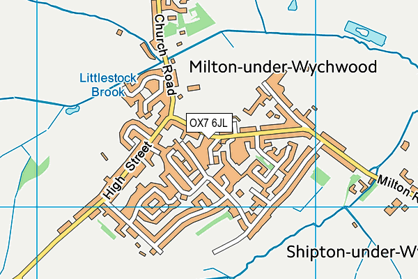 OX7 6JL map - OS VectorMap District (Ordnance Survey) OX7 6JL map - OS VectorMap District (Ordnance Survey)