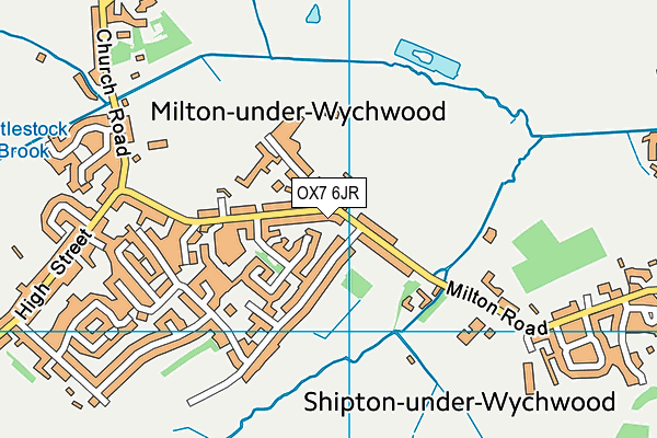 OX7 6JR map - OS VectorMap District (Ordnance Survey) OX7 6JR map - OS VectorMap District (Ordnance Survey)