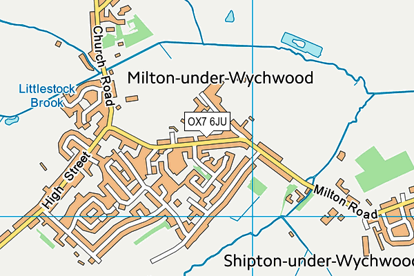 OX7 6JU map - OS VectorMap District (Ordnance Survey) OX7 6JU map - OS VectorMap District (Ordnance Survey)