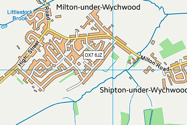 OX7 6JZ map - OS VectorMap District (Ordnance Survey) OX7 6JZ map - OS VectorMap District (Ordnance Survey)