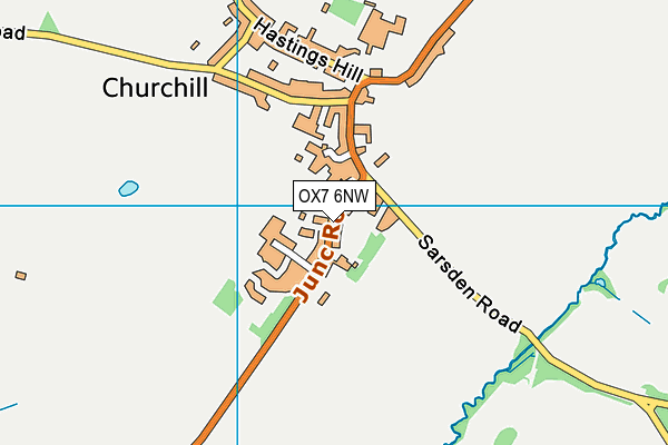 OX7 6NW map - OS VectorMap District (Ordnance Survey) OX7 6NW map - OS VectorMap District (Ordnance Survey)