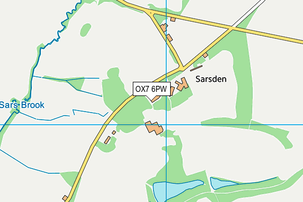 OX7 6PW map - OS VectorMap District (Ordnance Survey) OX7 6PW map - OS VectorMap District (Ordnance Survey)