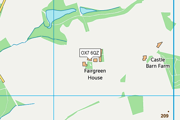 OX7 6QZ map - OS VectorMap District (Ordnance Survey) OX7 6QZ map - OS VectorMap District (Ordnance Survey)