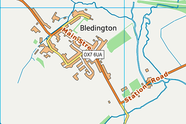 OX7 6UA map - OS VectorMap District (Ordnance Survey)