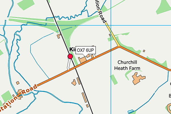 OX7 6UP map - OS VectorMap District (Ordnance Survey) OX7 6UP map - OS VectorMap District (Ordnance Survey)