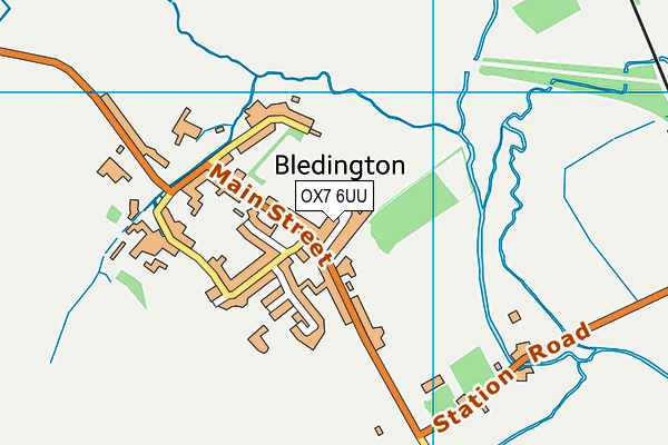 OX7 6UU map - OS VectorMap District (Ordnance Survey) OX7 6UU map - OS VectorMap District (Ordnance Survey)