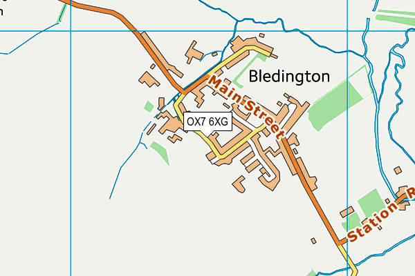 OX7 6XG map - OS VectorMap District (Ordnance Survey)