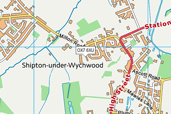 OX7 6XU map - OS VectorMap District (Ordnance Survey) OX7 6XU map - OS VectorMap District (Ordnance Survey)