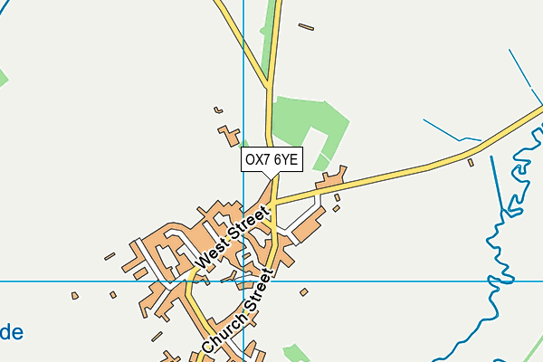 OX7 6YE map - OS VectorMap District (Ordnance Survey) OX7 6YE map - OS VectorMap District (Ordnance Survey)
