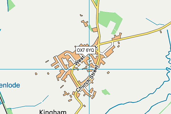 OX7 6YQ map - OS VectorMap District (Ordnance Survey) OX7 6YQ map - OS VectorMap District (Ordnance Survey)