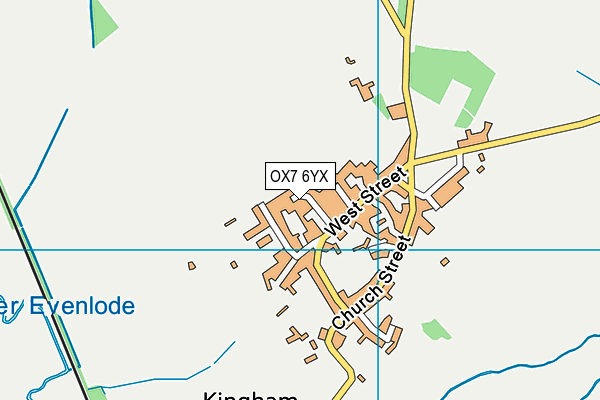 OX7 6YX map - OS VectorMap District (Ordnance Survey) OX7 6YX map - OS VectorMap District (Ordnance Survey)