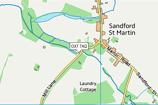 OX7 7AQ map - OS VectorMap District (Ordnance Survey)