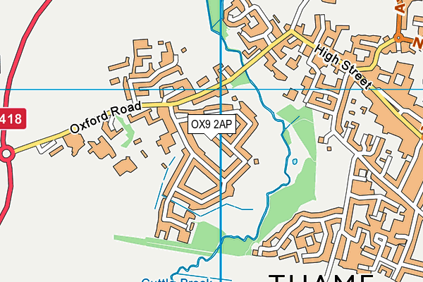 OX9 2AP map - OS VectorMap District (Ordnance Survey) OX9 2AP map - OS VectorMap District (Ordnance Survey)